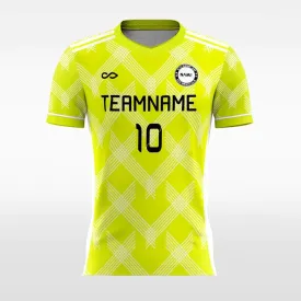 Vintage Yellow Check - Women Custom Soccer Jerseys Neon Design