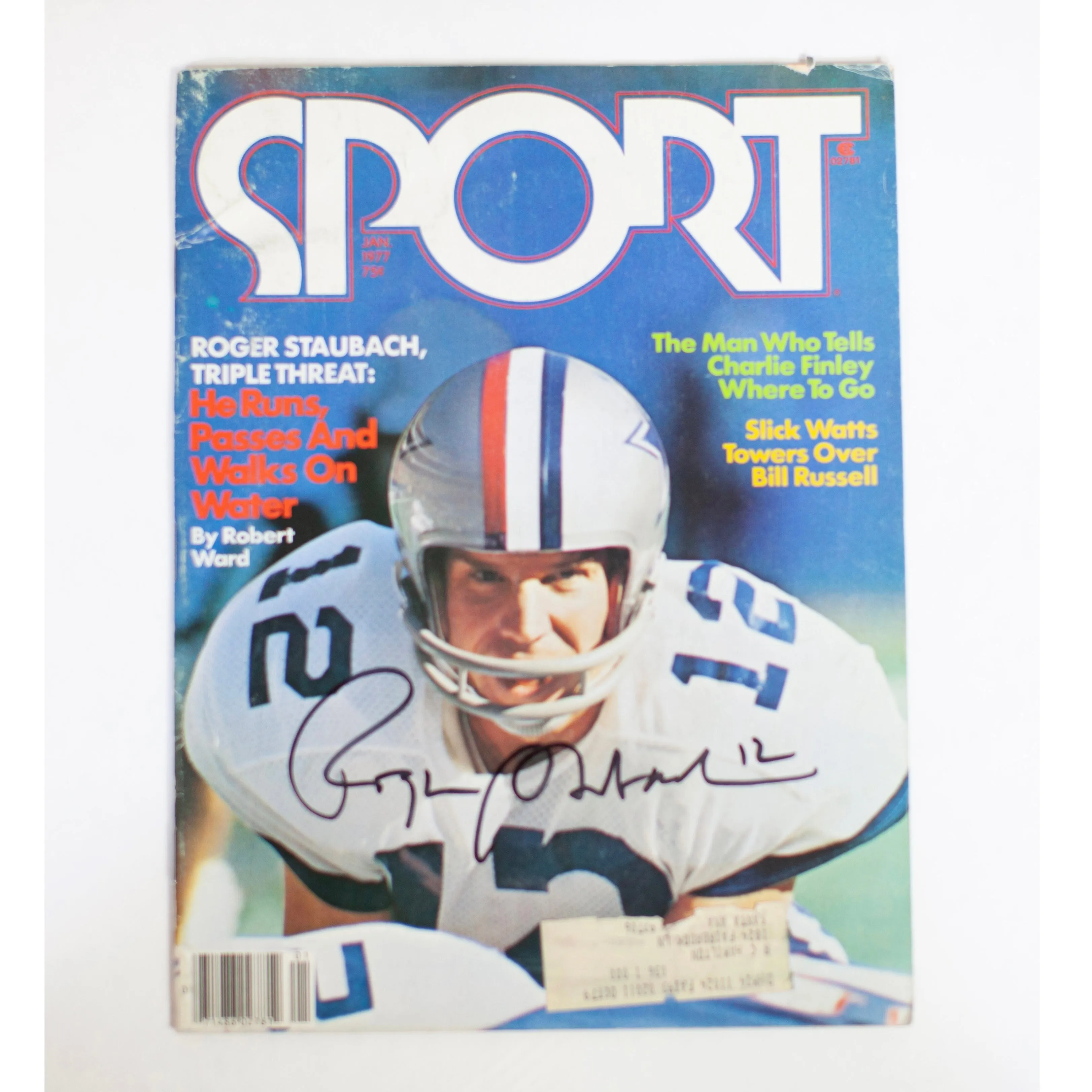 1977 Roger Staubach Autographed Magazine