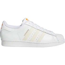 Adidas Men's Superstar Shoes - Cloud White / Ecru Tint / Orange Rush