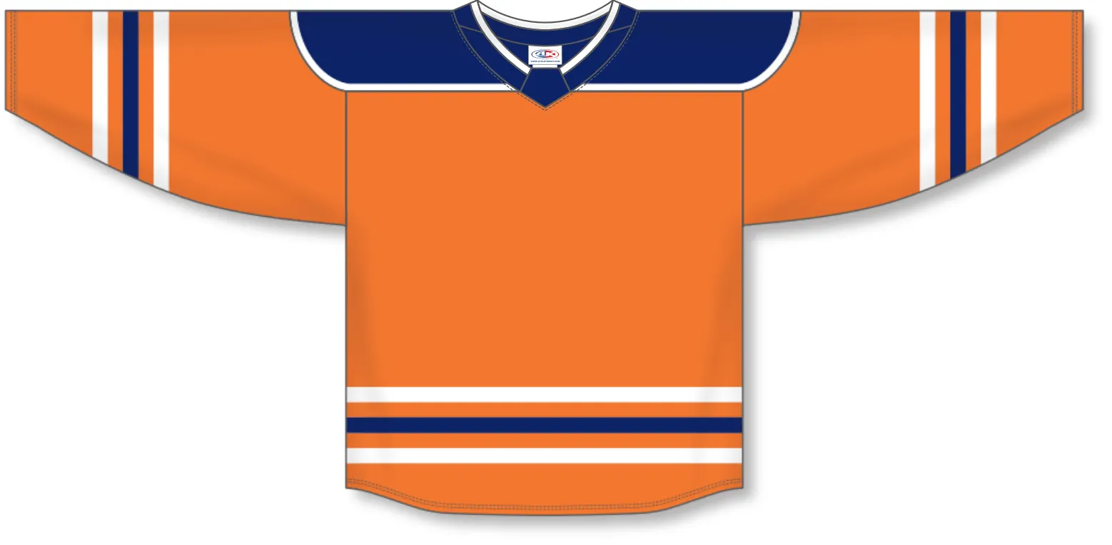 Athletic Knit (AK) H550BA-EDM369B Adult 2017 Edmonton Oilers Orange Hockey Jersey