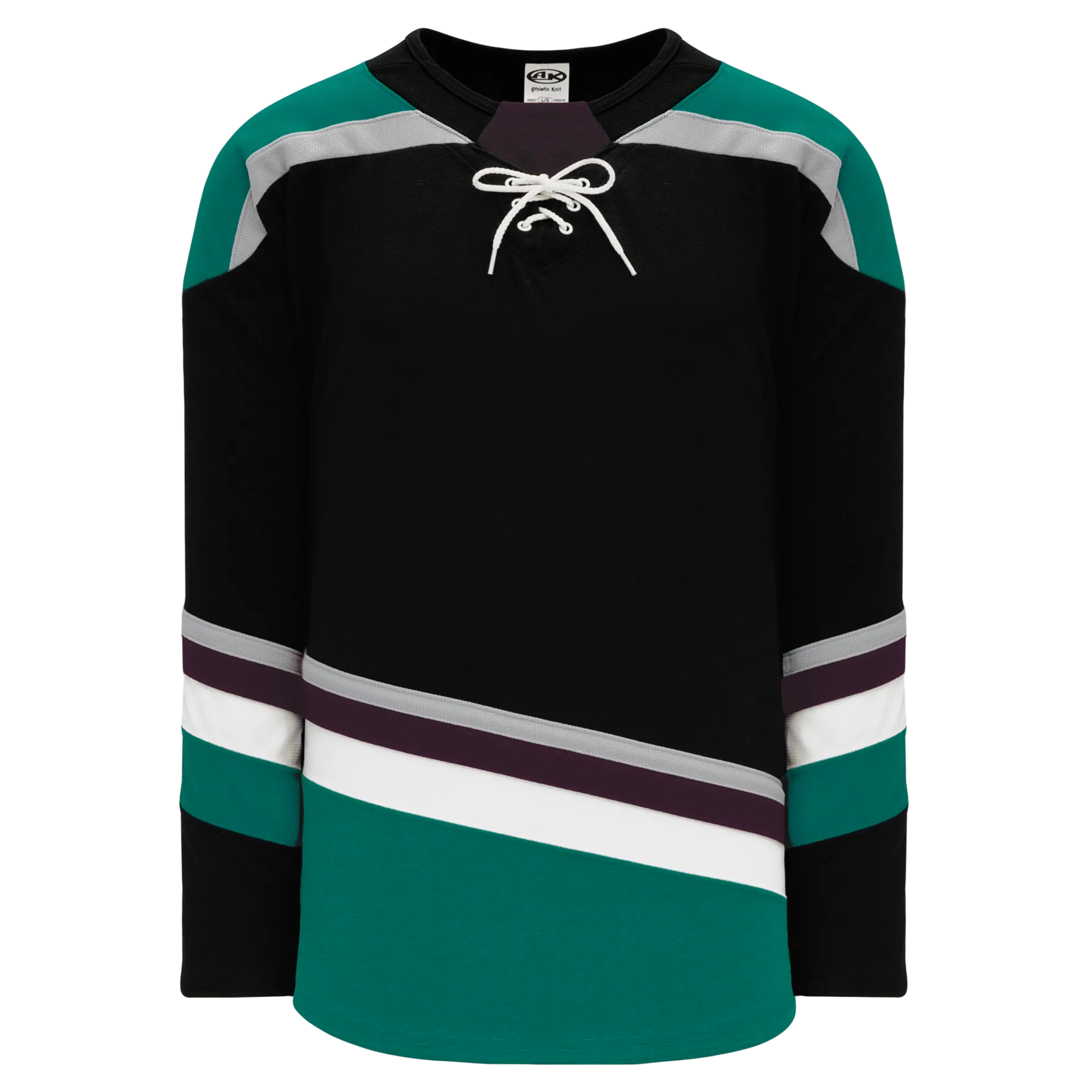 Athletic Knit (AK) H550BY-ANA496B Youth 2018 Anaheim Ducks Third Black Hockey Jersey