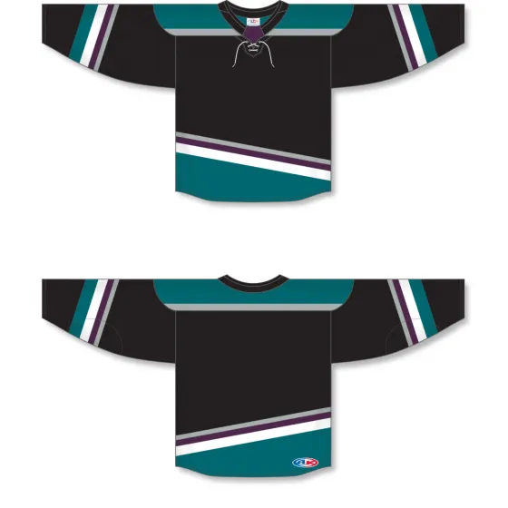 Athletic Knit (AK) H550BY-ANA496B Youth 2018 Anaheim Ducks Third Black Hockey Jersey