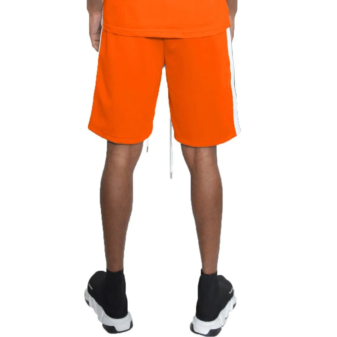 BESO Orange Striped Shorts