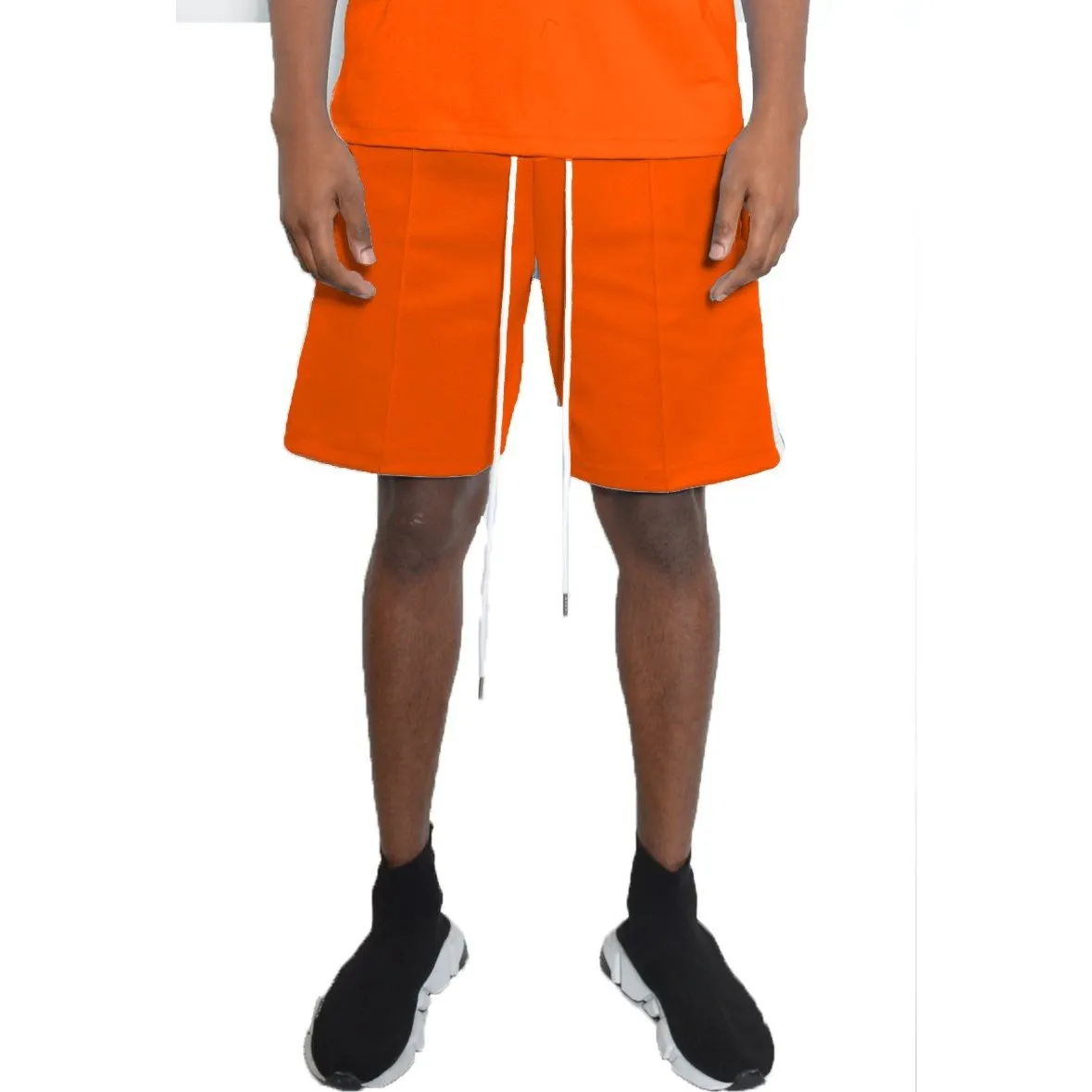 BESO Orange Striped Shorts