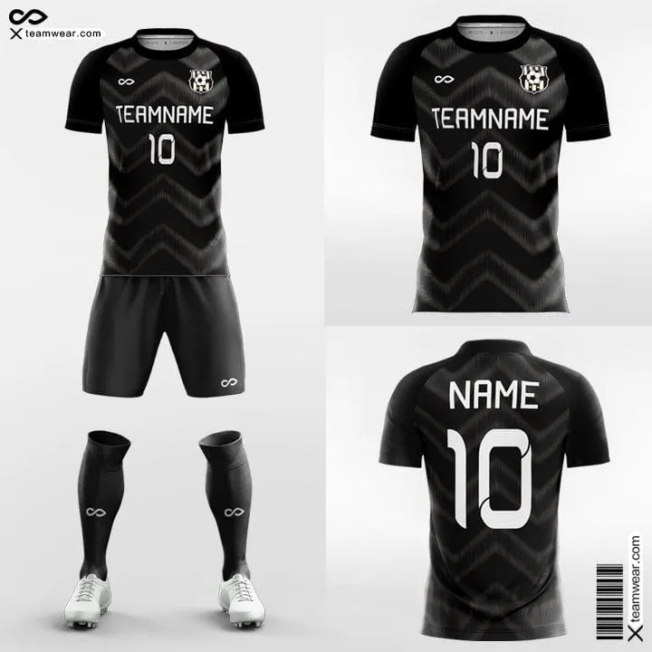 Black Chevron - Custom Soccer Jerseys Kit Sublimated for Club