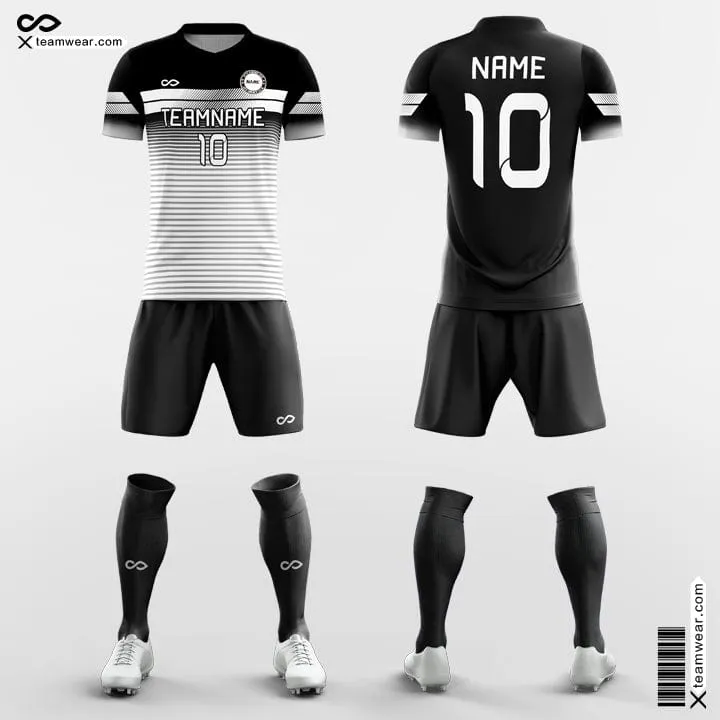 Black Gradient - Custom School Soccer Jerseys with Shorts Sublimated