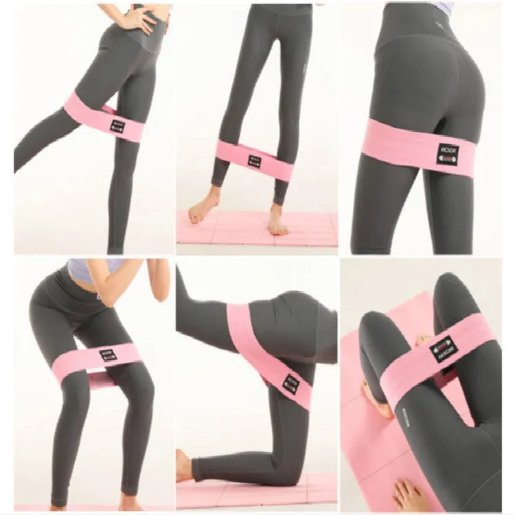 BOER Polyester   Latex Silk Anti-skid Elastic Fitness Resistance Ring Yoga Stretch Belt