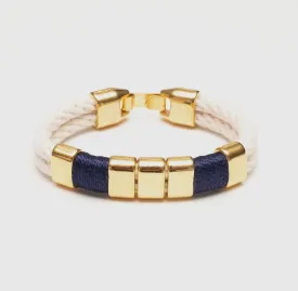 Braddock Bracelet - Ivory/Navy/Gold