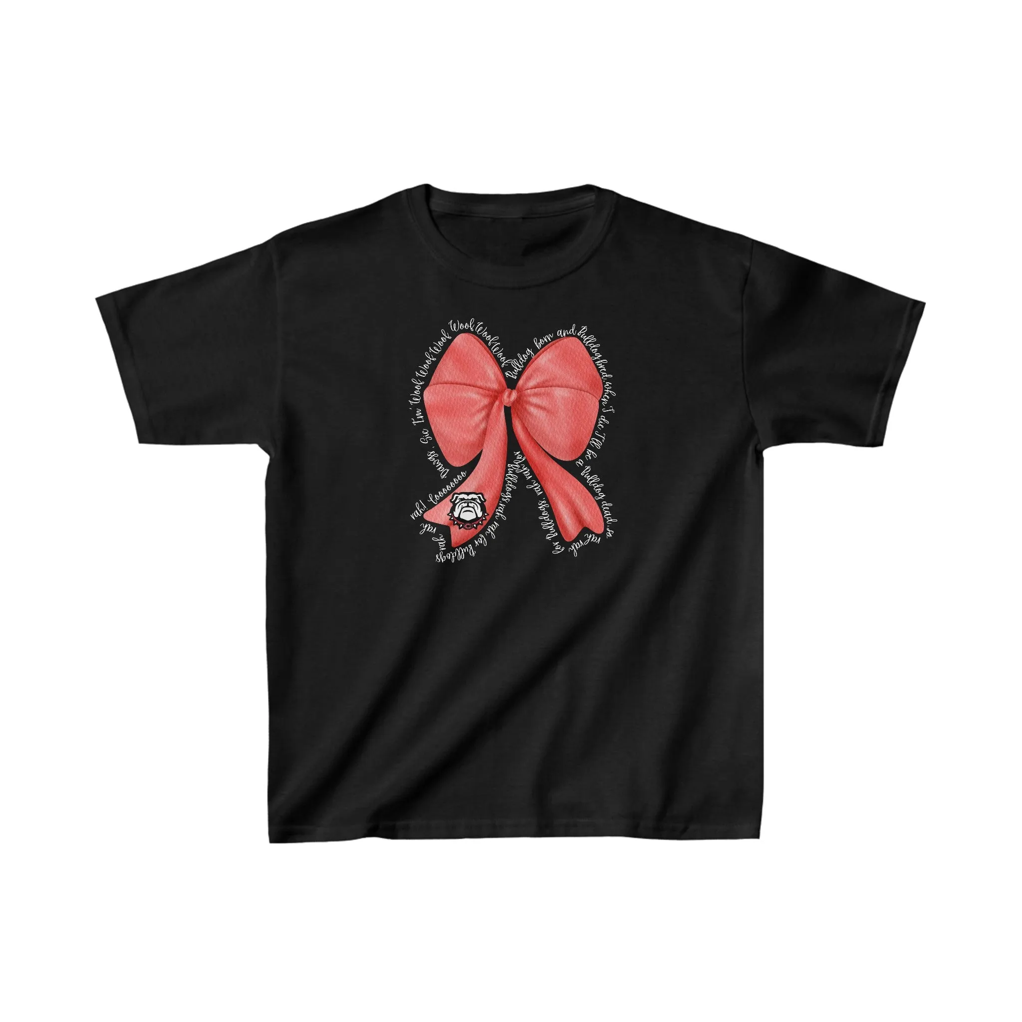 Bulldog Born Bow Kids Heavy Cotton™ Tee