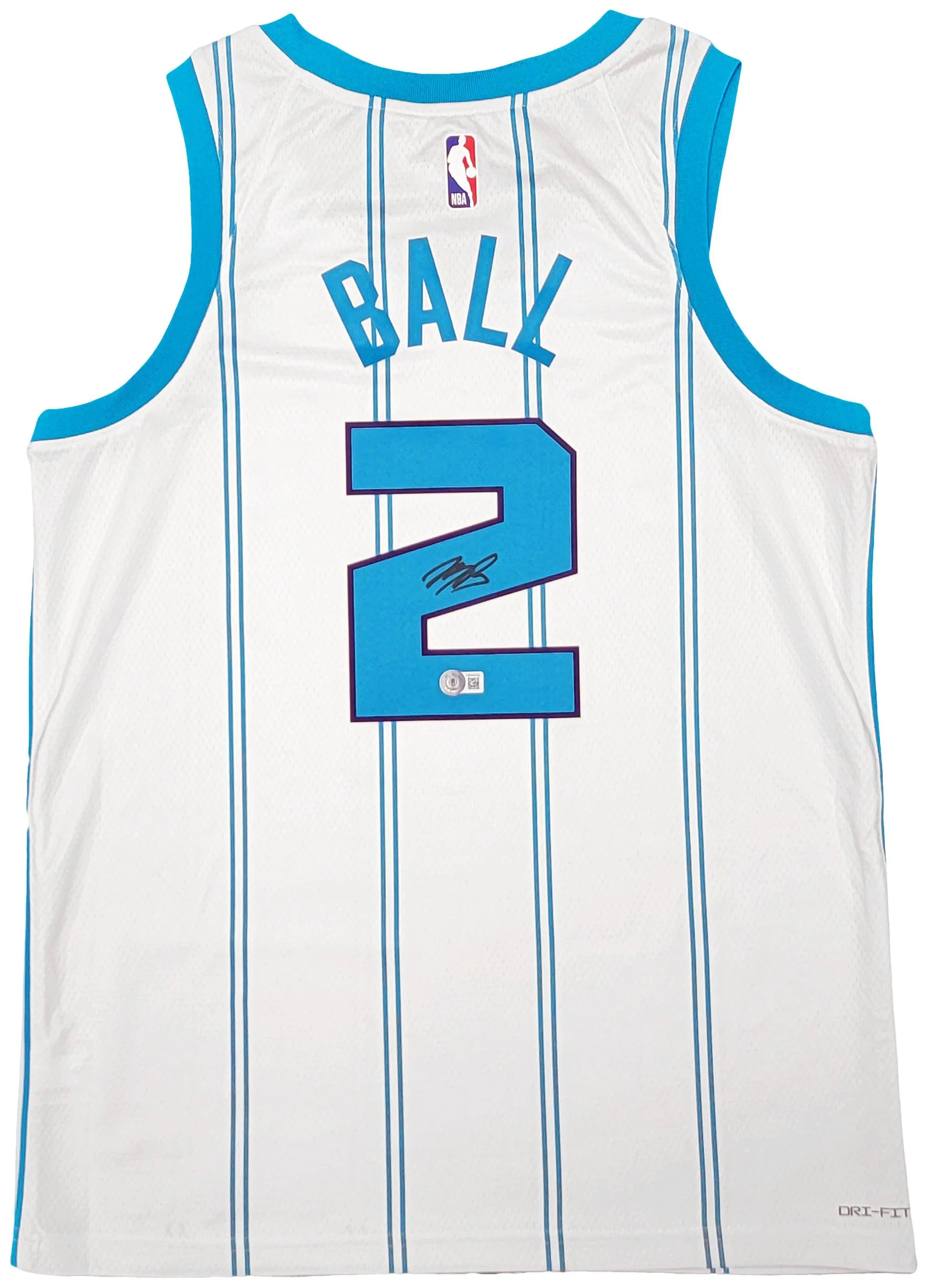 Charlotte Hornets LaMelo Ball Autographed White Nike Swingman Jersey Size M Beckett BAS QR Stock #209485