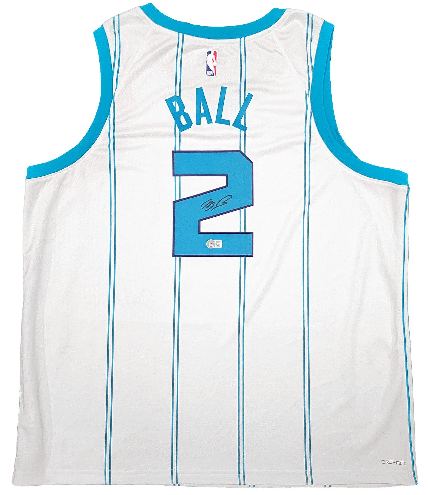 Charlotte Hornets LaMelo Ball Autographed White Nike Swingman Jersey Size XXL Beckett BAS QR Stock #209488