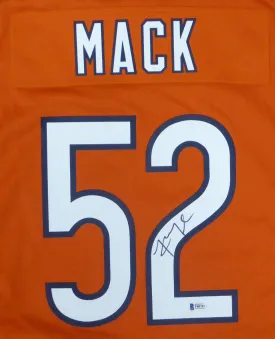 Chicago Bears Khalil Mack Autographed Orange Nike Jersey Size L Beckett BAS Stock #148306