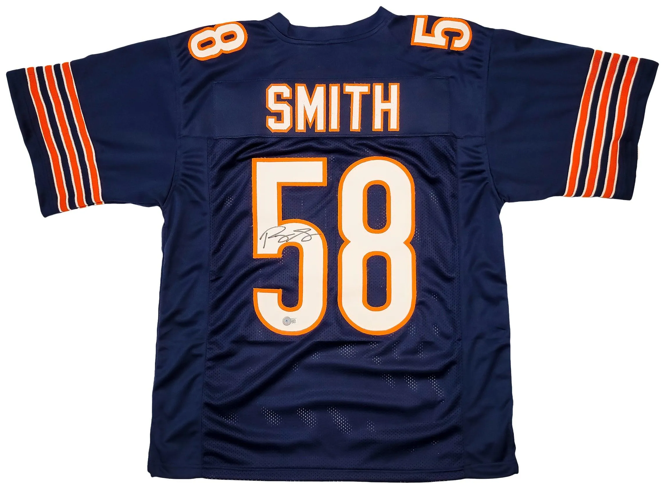 Chicago Bears Roquan Smith Autographed Blue Jersey Beckett BAS QR Stock #203004