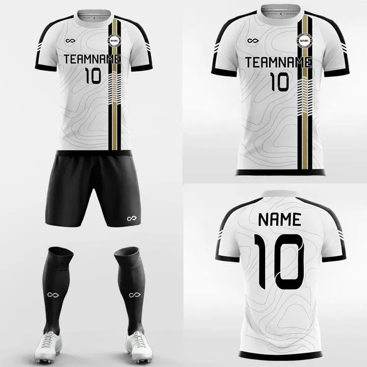 Classic Black Contour - Custom Soccer Jerseys Kit Design