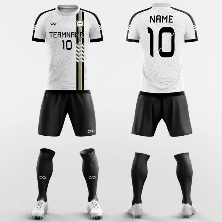 Classic Black Contour - Custom Soccer Jerseys Kit Design