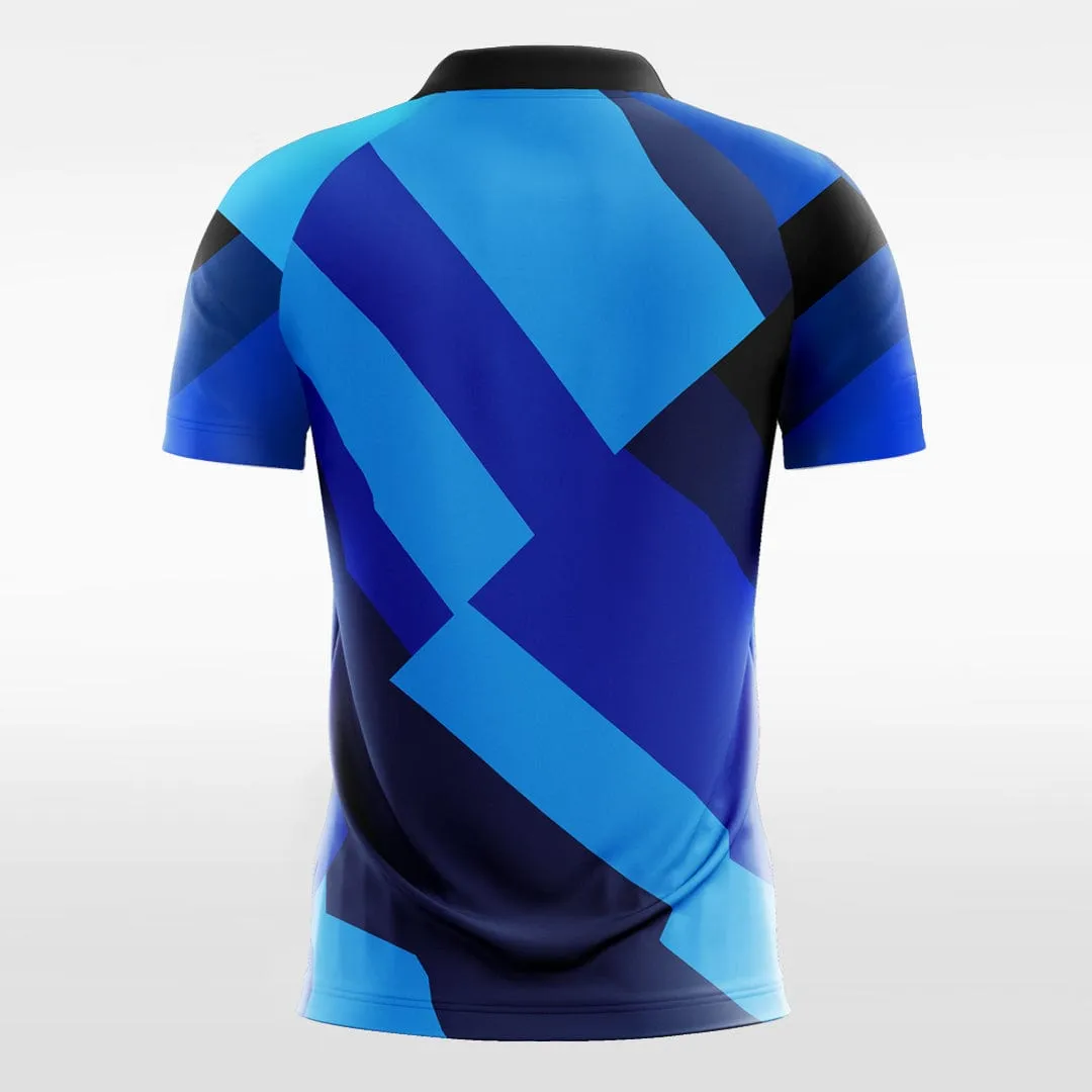 Cool Blue Block Split - Kids Custom Soccer Jerseys Design