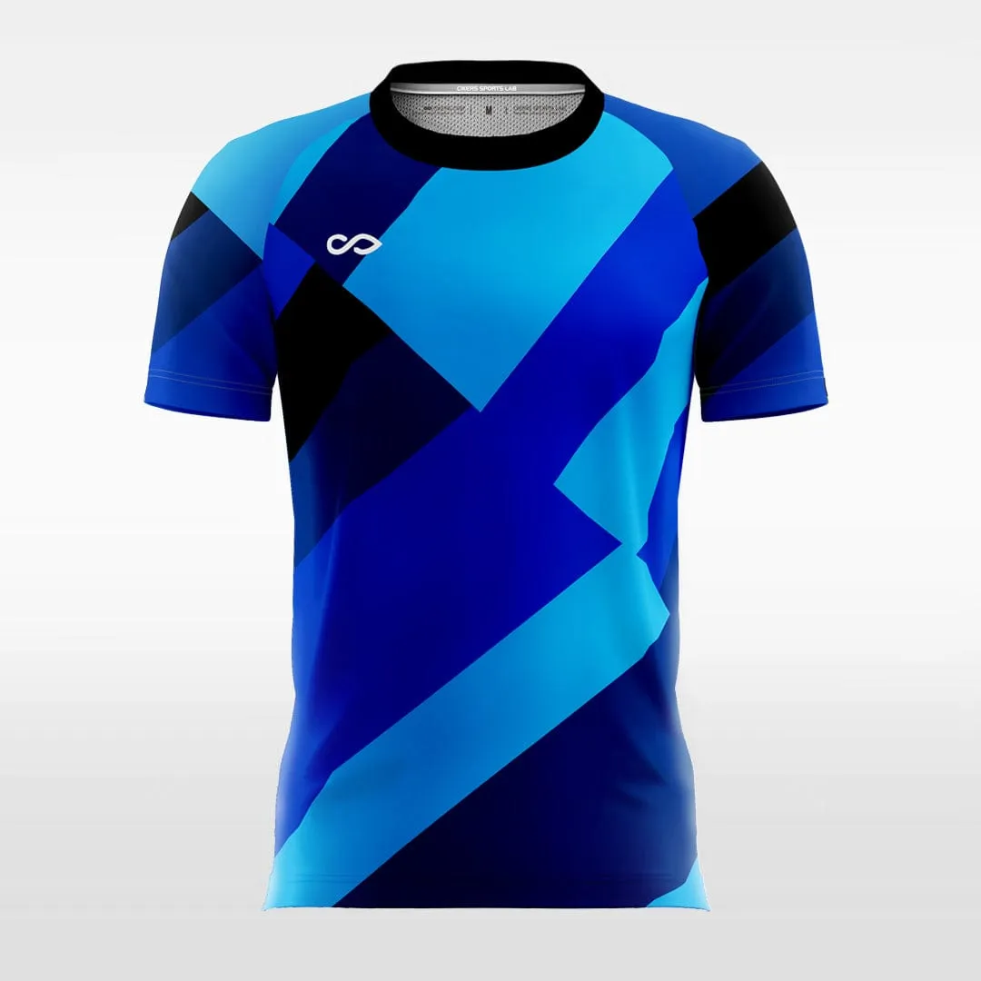 Cool Blue Block Split - Kids Custom Soccer Jerseys Design