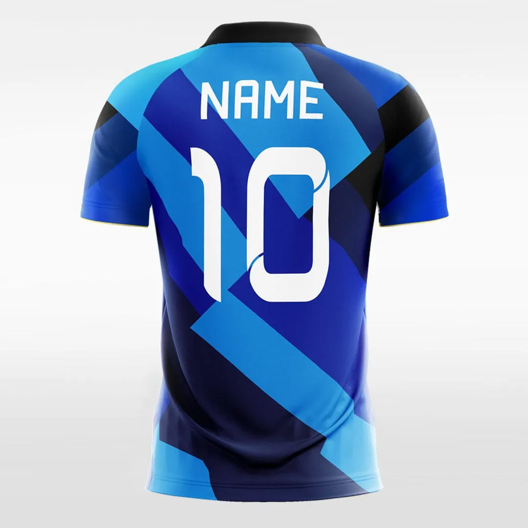 Cool Blue Block Split - Kids Custom Soccer Jerseys Design