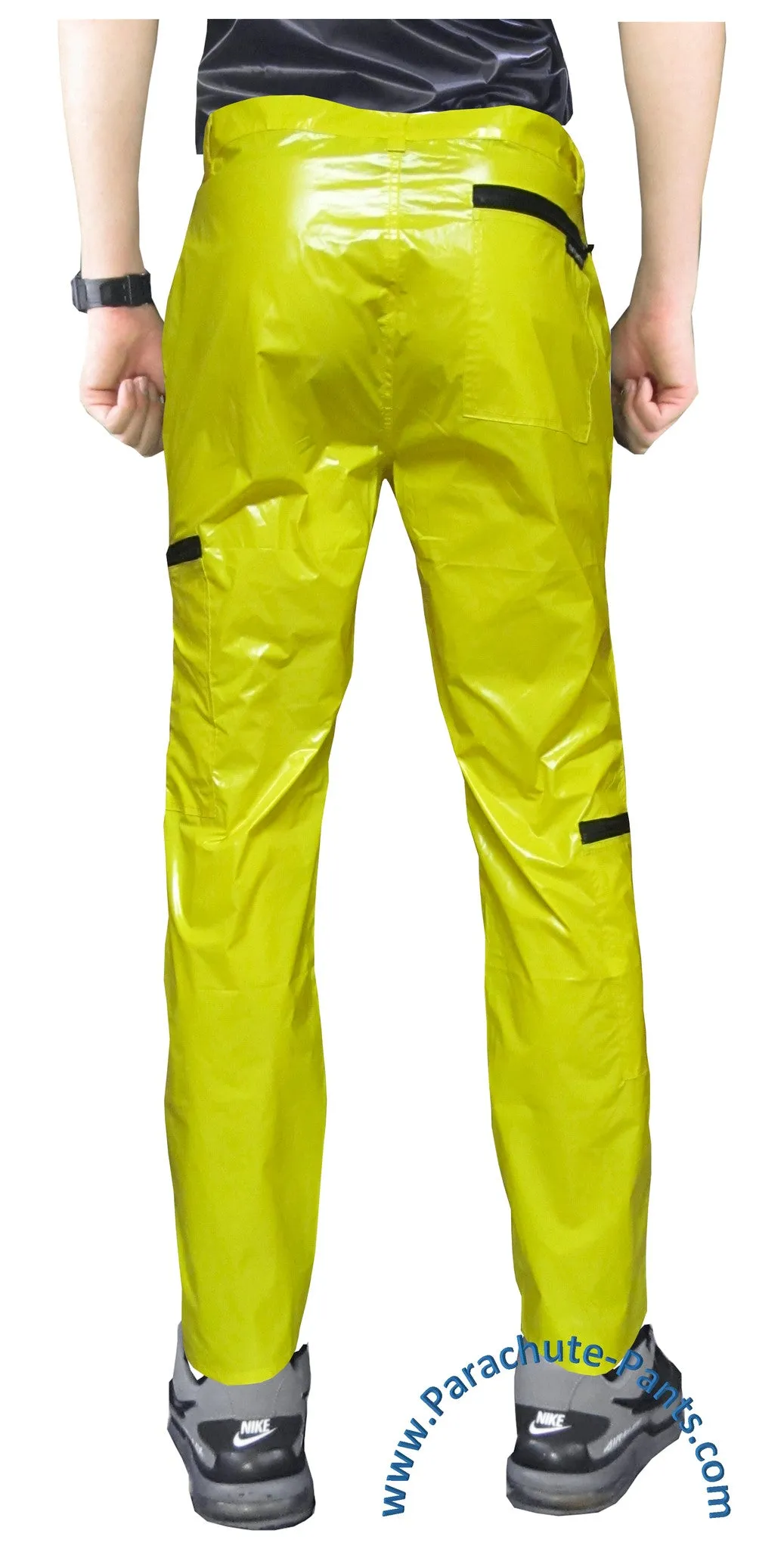 Countdown Yellow Shiny Nylon/Plastic Parachute Pants