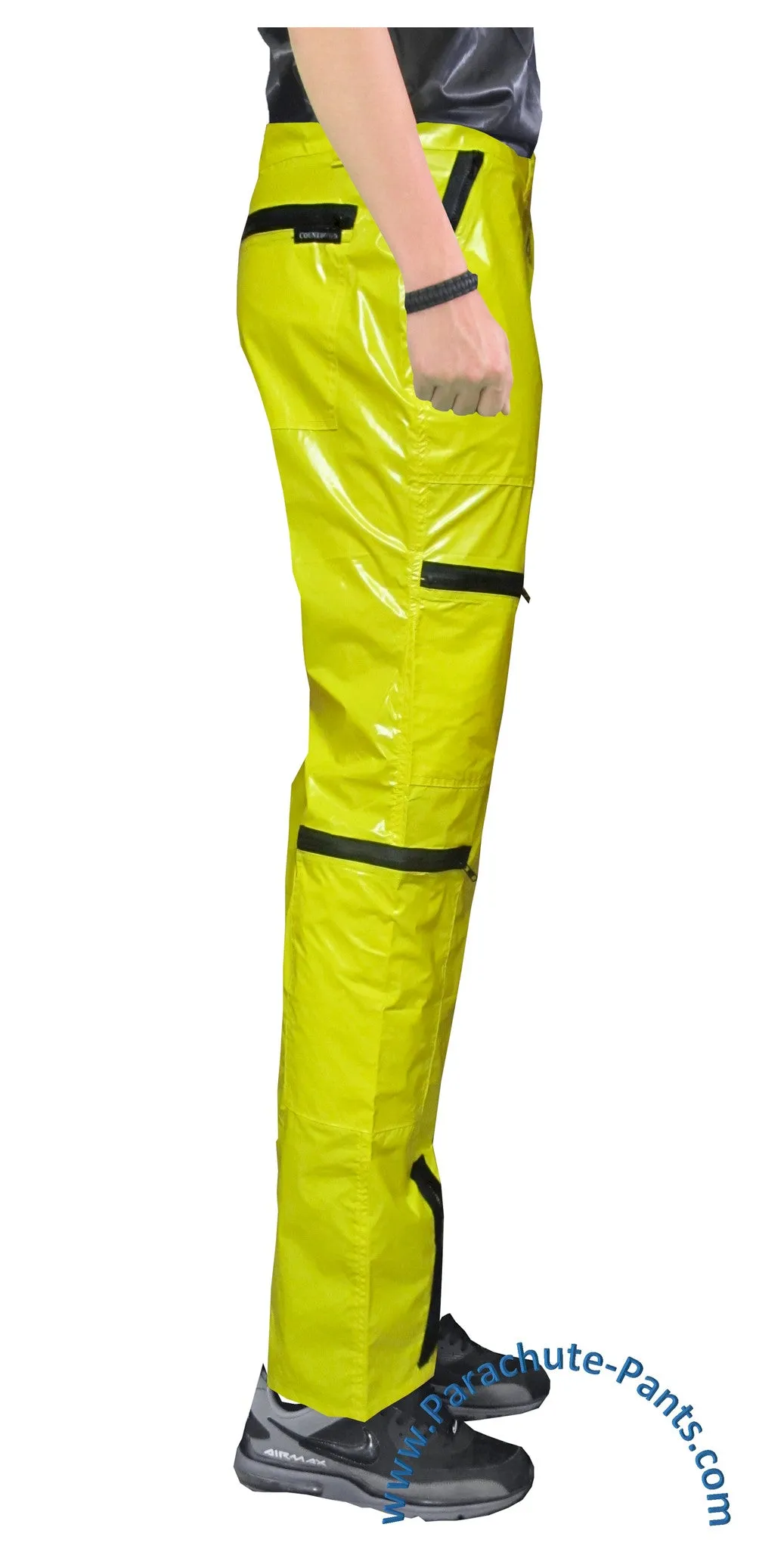 Countdown Yellow Shiny Nylon/Plastic Parachute Pants