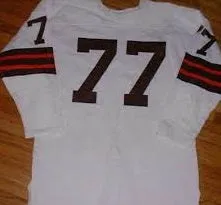 Dick Schafrath Vintage Style Cleveland Browns Long Sleeve Throwback Football Jersey