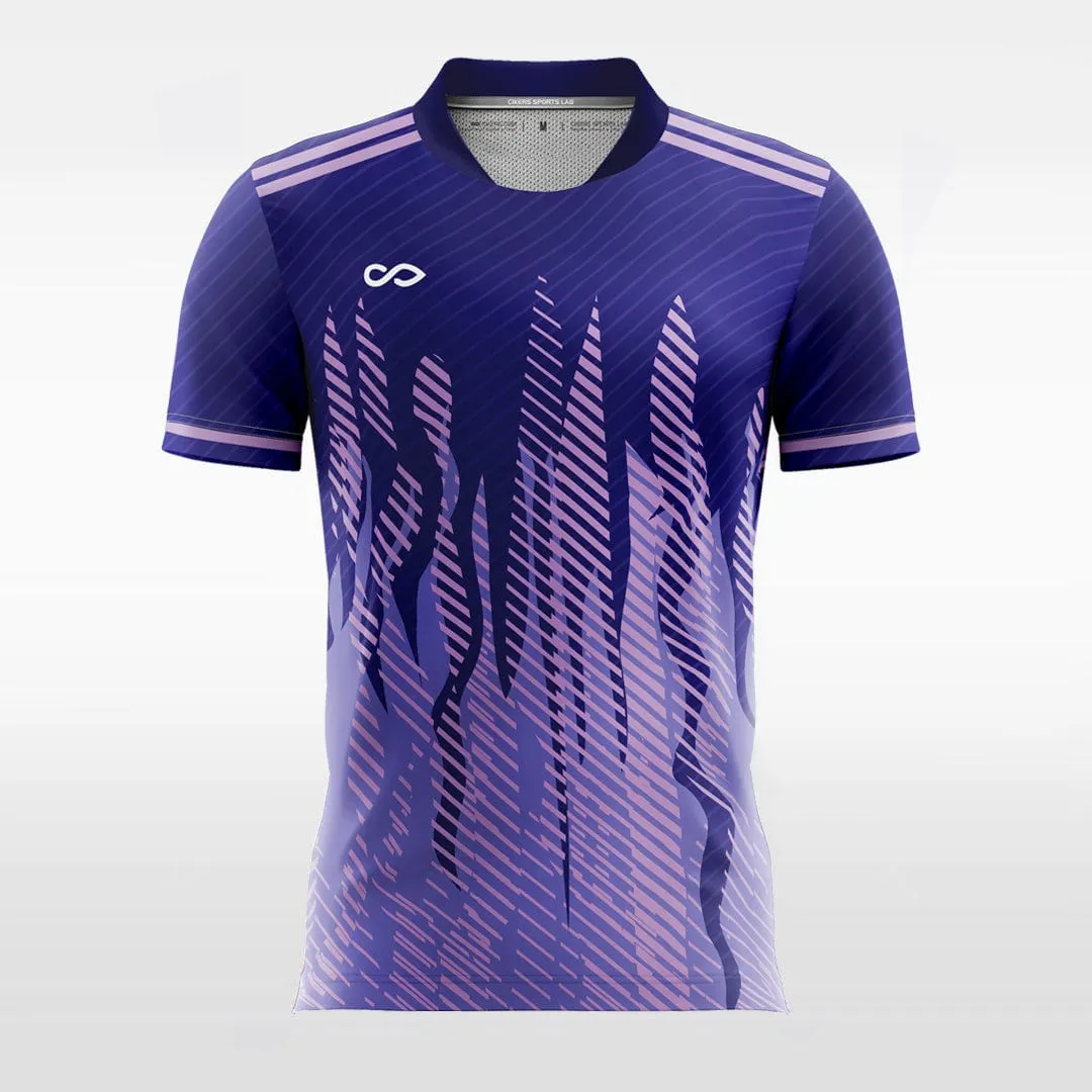 Fashion Moire Fire - Custom Kids Soccer Jerseys Design Purple