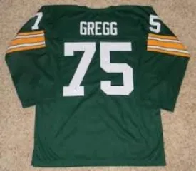 Forrest Gregg Green Bay Packers Long Sleeve Vintage Style Throwback Football Jersey