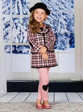 Girls Preppy Hearts Blazer and Legging Set