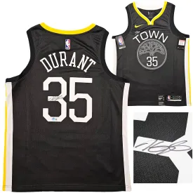 Golden State Warriors Kevin Durant Autographed Grey Nike Swingman Jersey Size 48 Beckett BAS QR Stock #212182