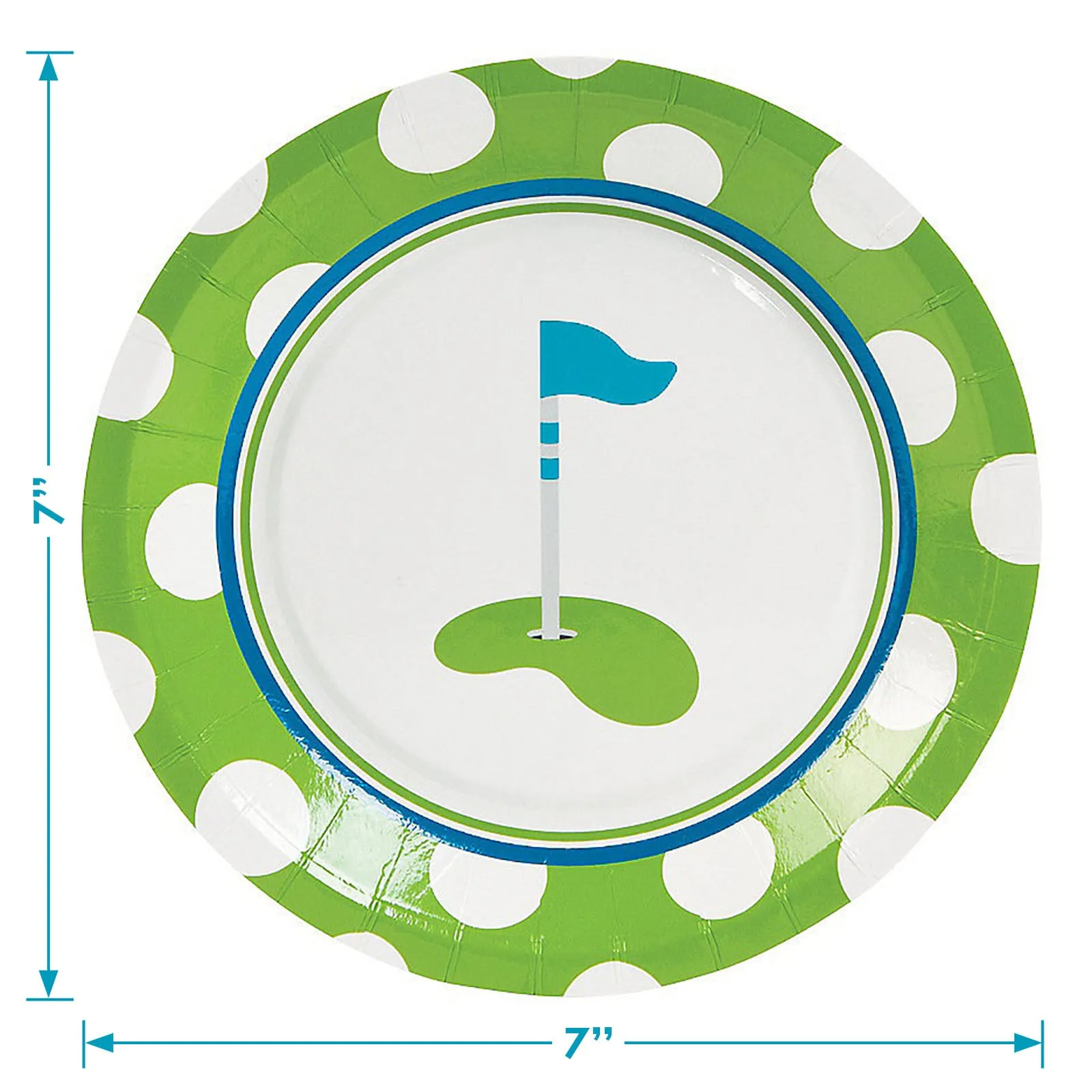 Golf Par-Tee Pack - Paper Dessert Plates, Lunch Napkins, Forks, and Table Covers (Serves 16)