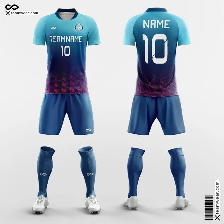 Gradient Blue - Custom Soccer Jerseys Kit Sublimated for Women