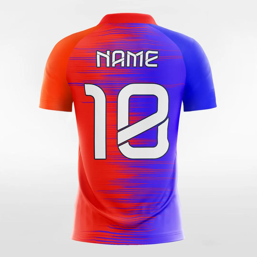 Gradient Split - Custom Womens Soccer Jerseys Design Blue Red