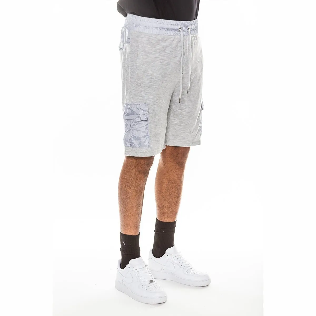 Grey Lightweight Slub Shorts