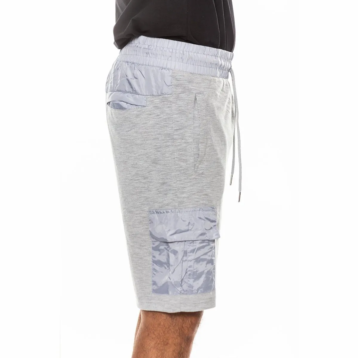 Grey Lightweight Slub Shorts