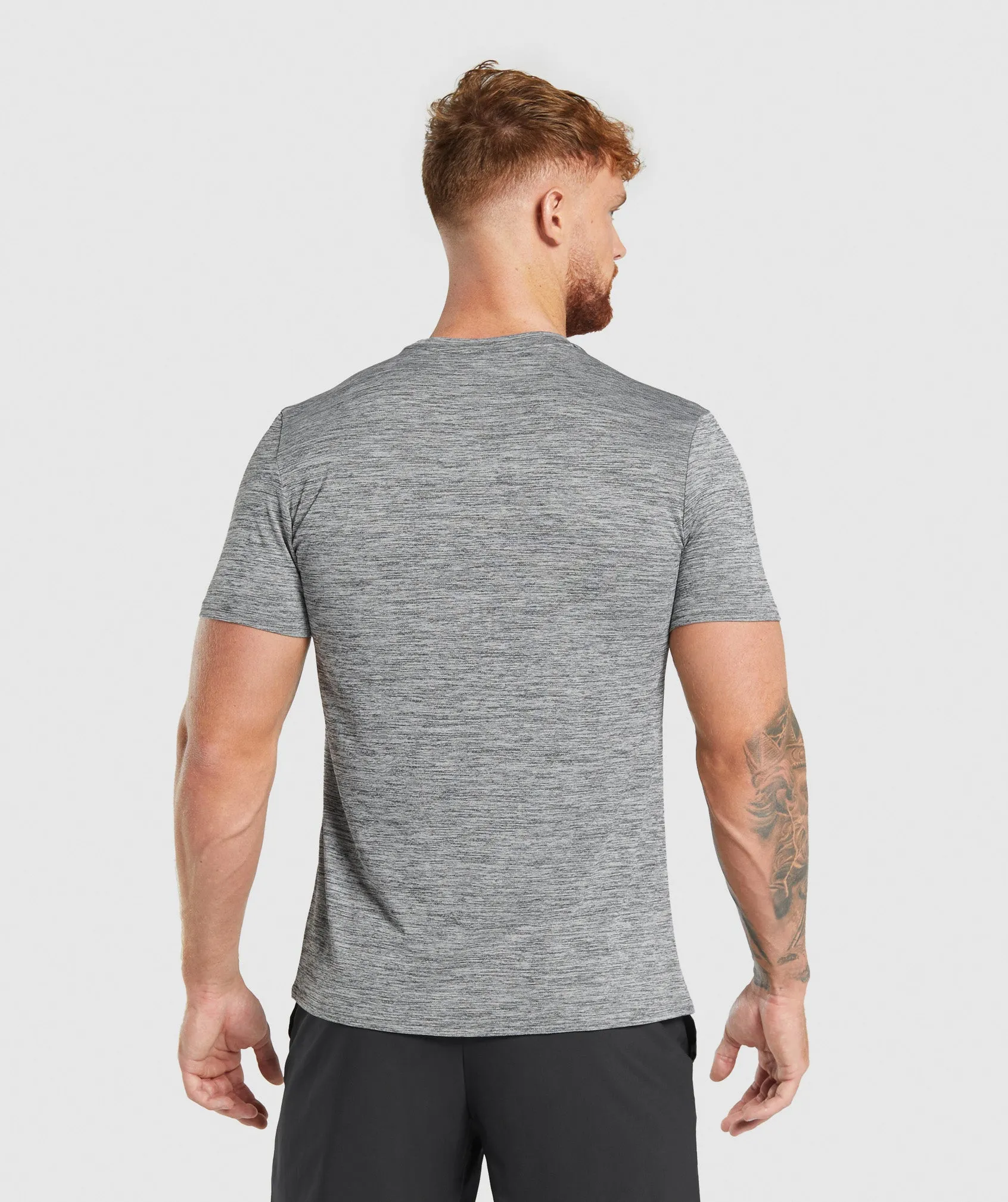 Gymshark Arrival Marl T-Shirt - Silhouette Grey/Light Grey Marl