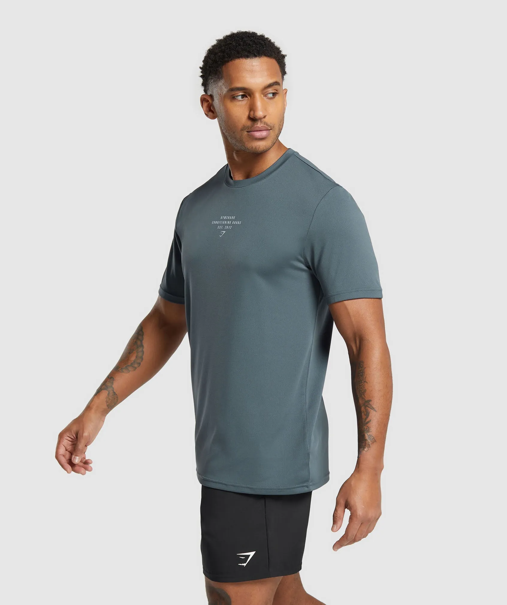 Gymshark Conditioning Goods T-Shirt - Titanium Blue