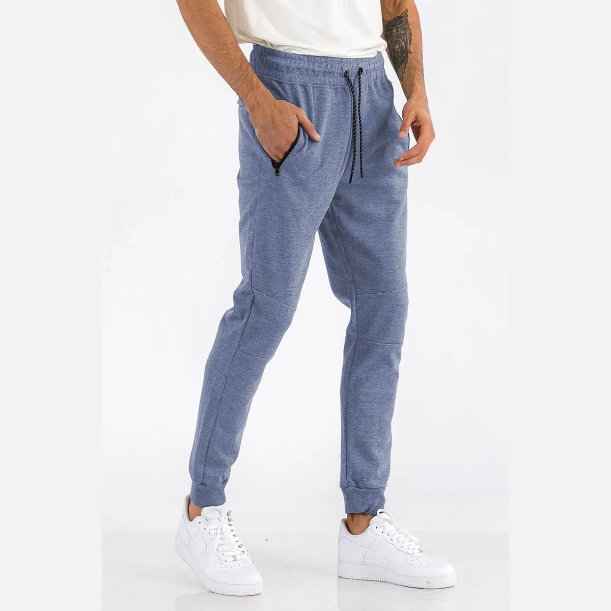 Heathered Cotton Sweats - Denim Navy