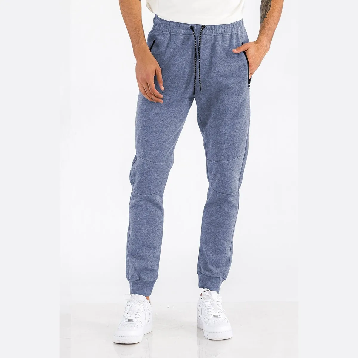 Heathered Cotton Sweats - Denim Navy