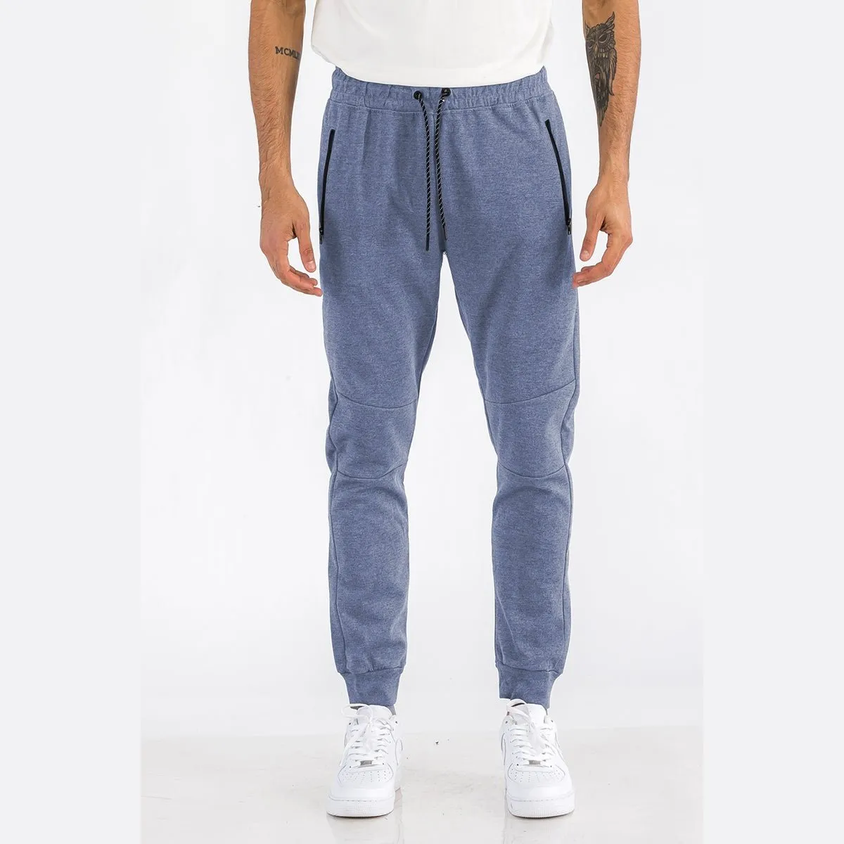 Heathered Cotton Sweats - Denim Navy