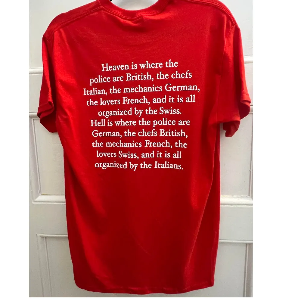 Heaven & Hell Cotton Short Sleeve T-Shirt Red