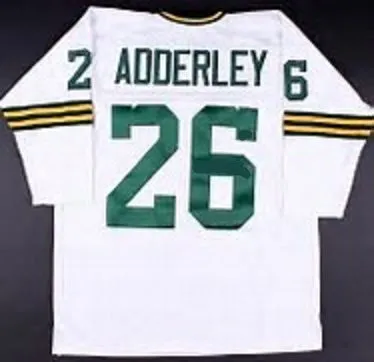 Herb Adderley Green Bay Packers Long Sleeve Throwback Football Jersey