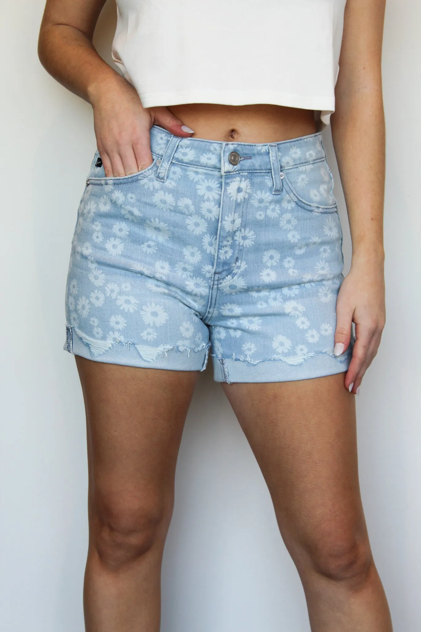 Kancan Daisy Denim Shorts