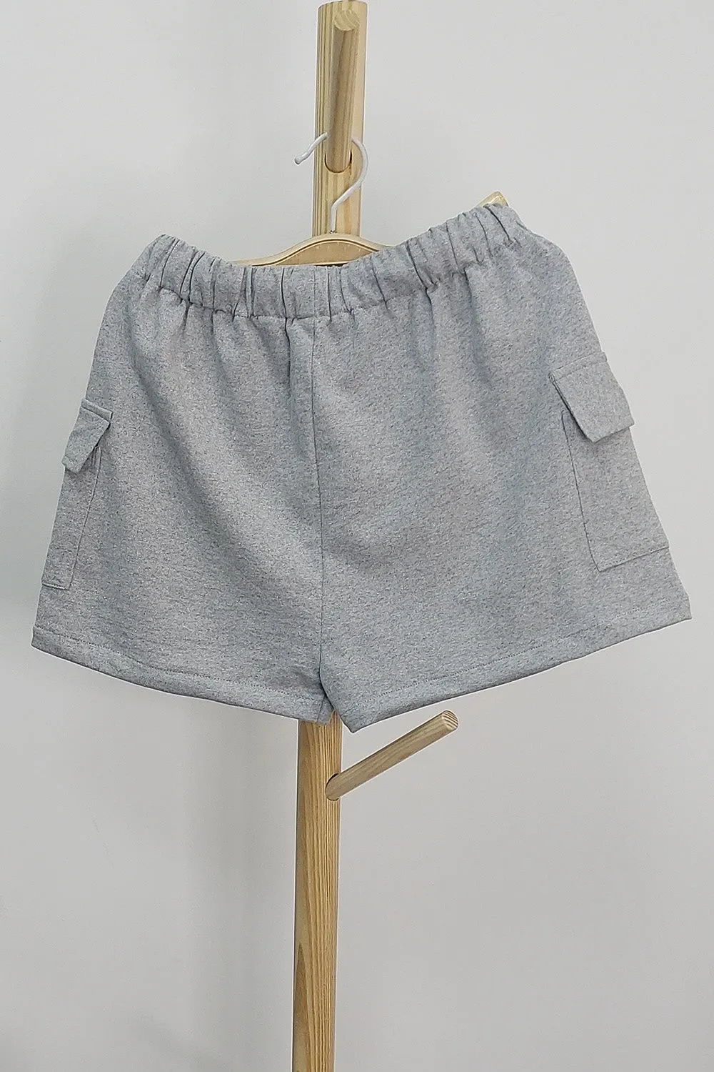 Knot Waist Flap Pocket Shorts