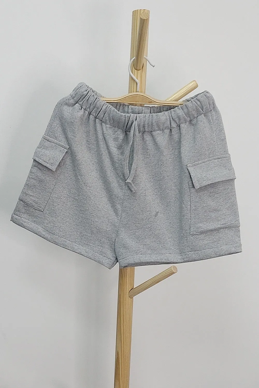 Knot Waist Flap Pocket Shorts