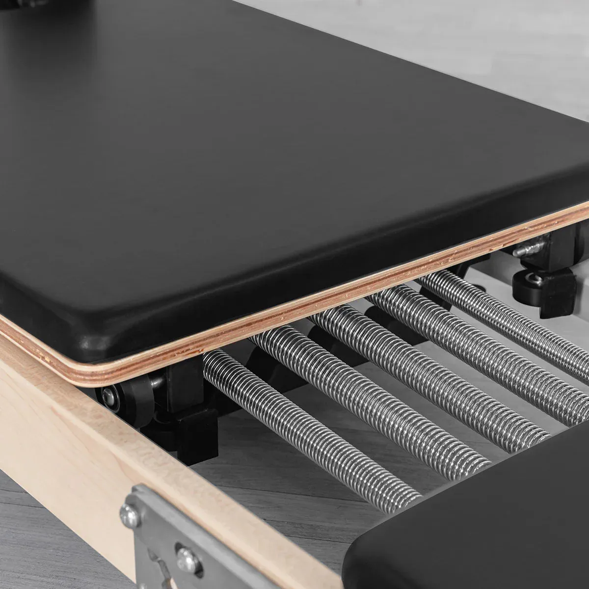 Lifespan Fitness Contour Folding Wooden Pilates Reformer Machine Set (Black)