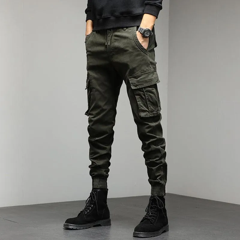 Loose Cargo Pants Men's Corset Casual Long Pants Outdoor Military Style Sports Pants