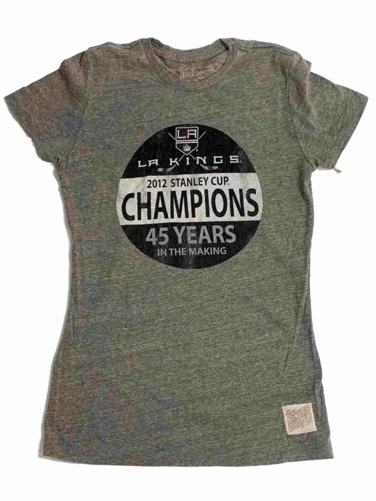 Los Angeles LA Kings Retro Brand 2012 Stanley Cup Champions Tri-Blend T-Shirt