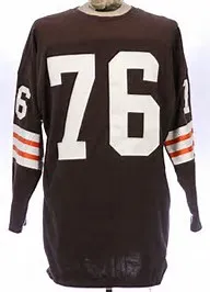 Lou Groza Cleveland Browns Long Sleeve Vintage Style Throwback Football Jersey