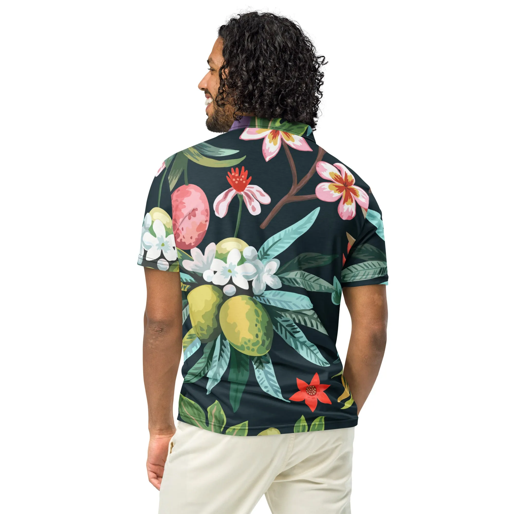 Men’s Slim Fit Polo Shirt Tropical Island Vacationers, lioness-love