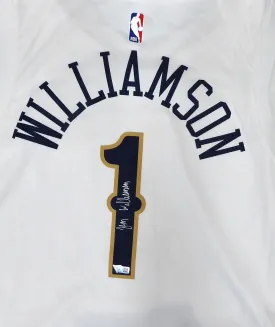 New Orleans Pelicans Zion Williamson Autographed Authentic White Nike Jersey Size 56 Fanatics Holo #A853357